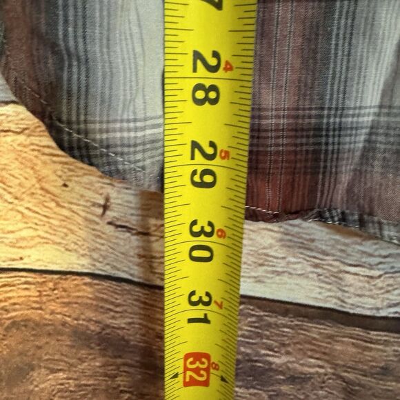 Roper Medium Plaid Pearl Snap Western Shirt Pockets Long Sleeve Button Up Cowboy - Picture 7 of 8